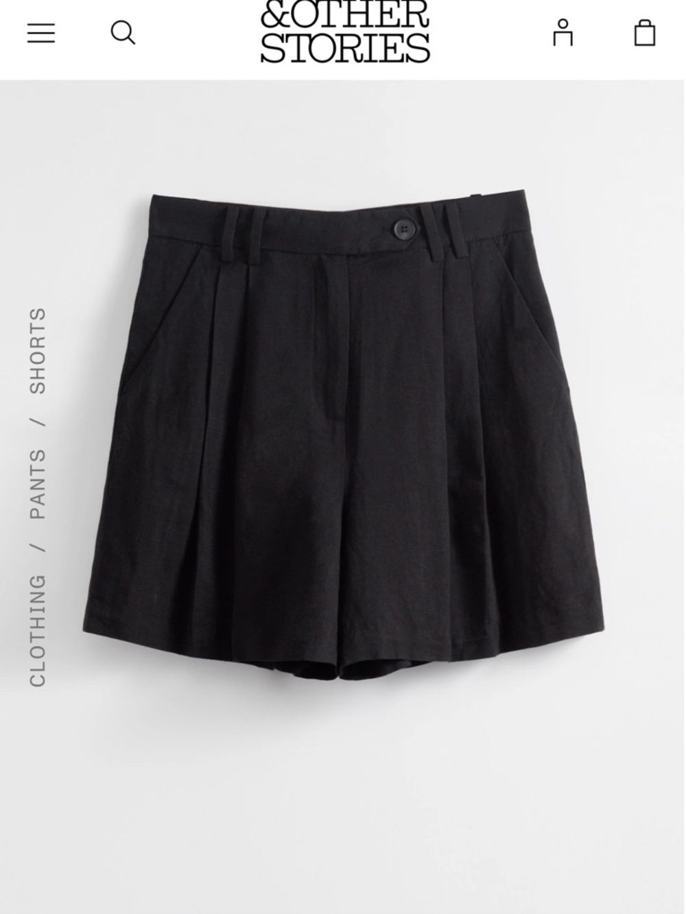 Black Women's Pleated High-Waist Shorts